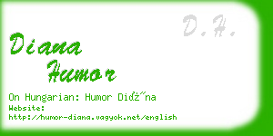 diana humor business card